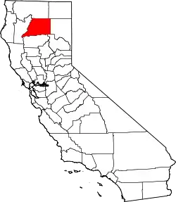 Karte von Shasta County innerhalb von Kalifornien