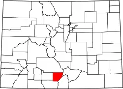 Karte von Alamosa County innerhalb von Colorado