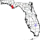 Karte von Gulf County innerhalb von Florida