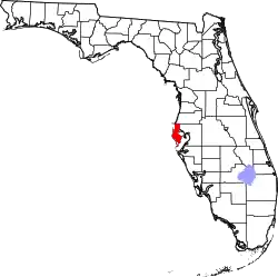 Karte von Pinellas County innerhalb von Florida