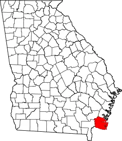 Karte von Camden County innerhalb von Georgia