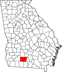 Karte von Colquitt County innerhalb von Georgia