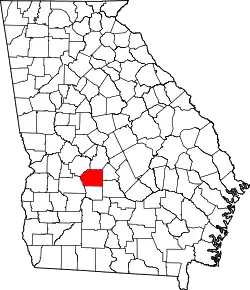 Karte von Dooly County innerhalb von Georgia