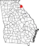 Karte von Hart County innerhalb von Georgia