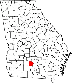Karte von Tift County innerhalb von Georgia