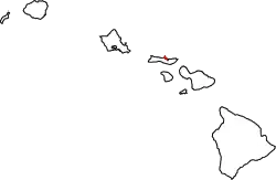 Karte von Kalawao County innerhalb von Hawaii