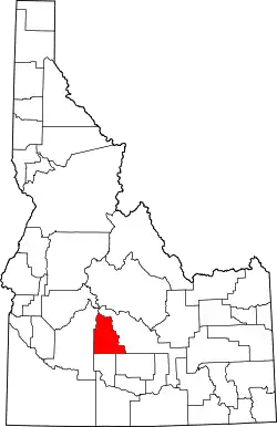 Karte von Camas County innerhalb von Idaho