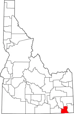 Karte von Franklin County innerhalb von Idaho