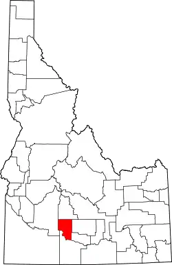 Karte von Gooding County innerhalb von Idaho