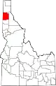 Karte von Kootenai County innerhalb von Idaho