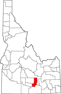 Karte von Minidoka County innerhalb von Idaho