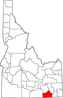 Karte von Oneida County innerhalb von Idaho