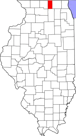 Karte von Boone County innerhalb von Illinois