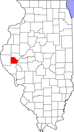 Karte von Brown County innerhalb von Illinois