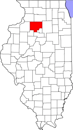 Karte von Bureau County innerhalb von Illinois
