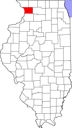 Karte von Carroll County innerhalb von Illinois
