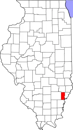 Karte von Edwards County innerhalb von Illinois