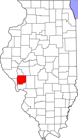 Karte von Greene County innerhalb von Illinois
