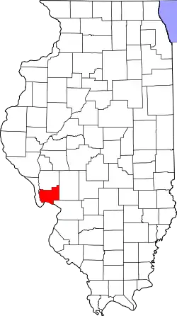 Karte von Jersey County innerhalb von Illinois