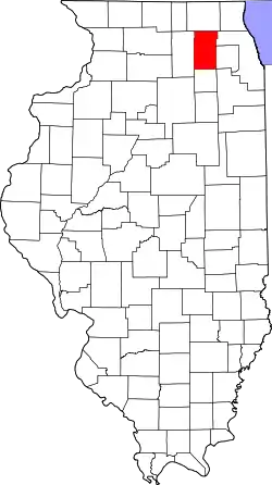 Karte von Kane County innerhalb von Illinois