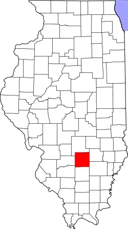 Karte von Marion County innerhalb von Illinois