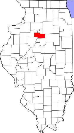 Karte von Marshall County innerhalb von Illinois
