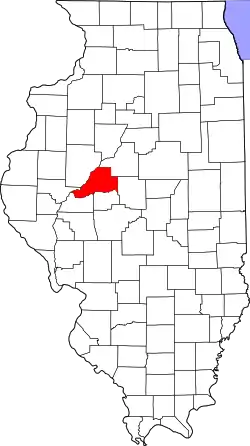 Karte von Mason County innerhalb von Illinois