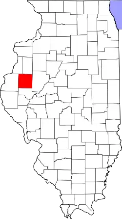 Karte von McDonough County innerhalb von Illinois