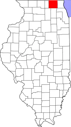 Karte von McHenry County innerhalb von Illinois