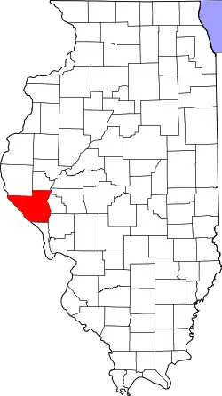 Karte von Pike County innerhalb von Illinois