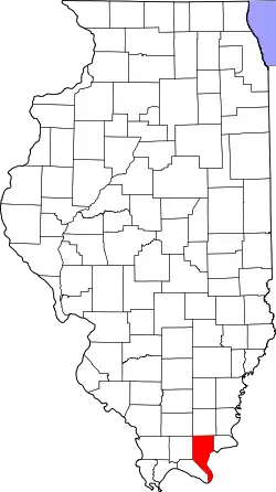 Karte von Pope County innerhalb von Illinois