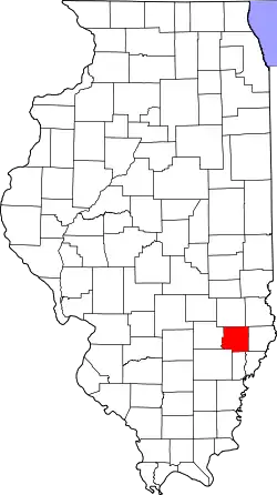 Karte von Richland County innerhalb von Illinois