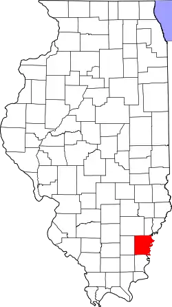 Karte von White County innerhalb von Illinois