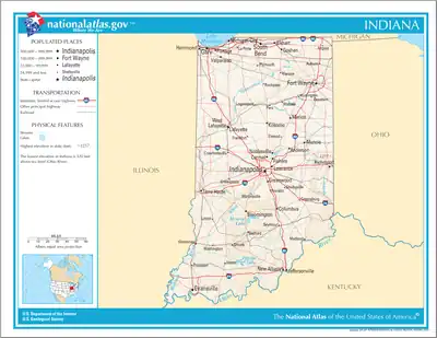 Karte von Indiana