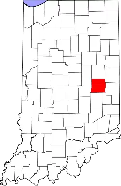 Karte von Henry County innerhalb von Indiana