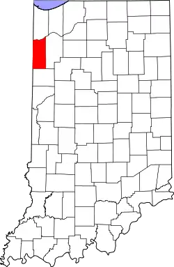 Karte von Newton County innerhalb von Indiana