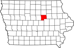 Karte von Grundy County innerhalb von Iowa