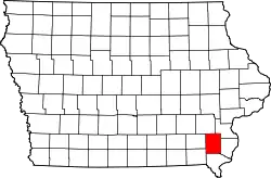 Karte von Henry County innerhalb von Iowa