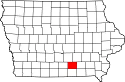 Karte von Monroe County innerhalb von Iowa