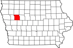 Karte von Sac County innerhalb von Iowa