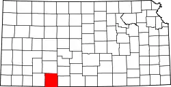 Karte von Clark County innerhalb von Kansas