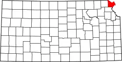 Karte von Doniphan County innerhalb von Kansas