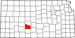 Karte von Edwards County innerhalb von Kansas