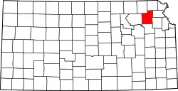 Karte von Jackson County innerhalb von Kansas
