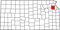 Karte von Jefferson County innerhalb von Kansas