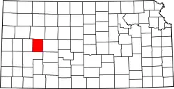 Karte von Lane County innerhalb von Kansas