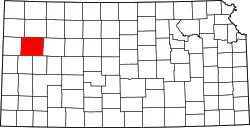 Karte von Logan County innerhalb von Kansas