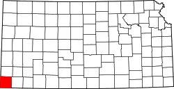 Karte von Morton County innerhalb von Kansas