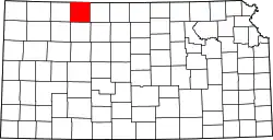 Karte von Norton County innerhalb von Kansas