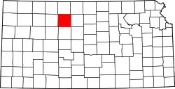 Karte von Rooks County innerhalb von Kansas
